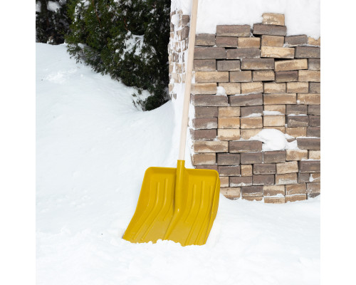 Лопата полипропиленовая желтая 420 х 425 мм, без черенка Сибртех 61616