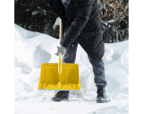 Лопата полипропиленовая желтая 420 х 425 мм, без черенка Сибртех 61616