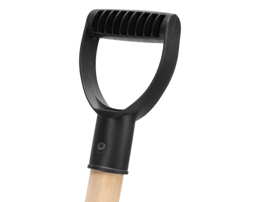 Лопата для уборки снега пластиковая, 275 х 365 х 865 мм, деревянный черенок Sparta 61639