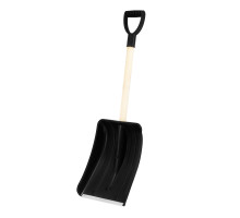 Лопата для уборки снега полипропиленовая 275 х 365 х 870 мм, деревянный черенок Sparta 61653