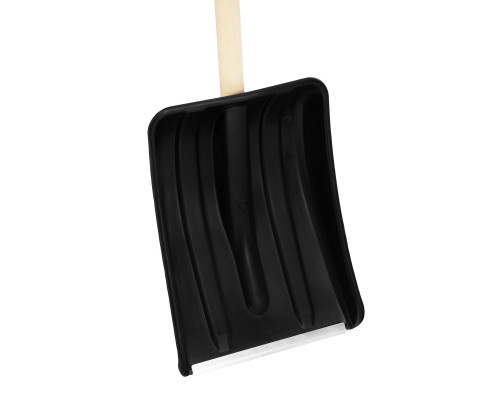 Лопата для уборки снега полипропиленовая 275 х 365 х 870 мм, деревянный черенок Sparta 61653