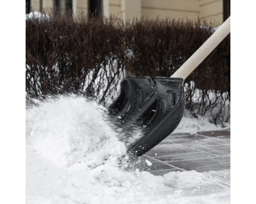 Лопата полипропиленовая 380 х 350 х 1370 мм, деревянный черенок 61697