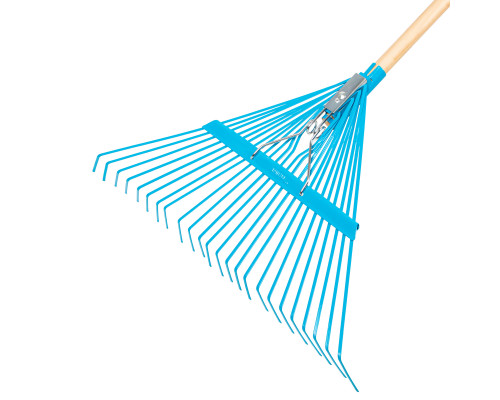 Грабли веерные стальные, 24 плоских зуба, лакированный черенок PALISAD LUXE 617905