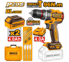 Аккумуляторный бесщёточный ударный шуруповерт INGCO INDUSTRIAL 20 В 96 Нм CIDLI20968