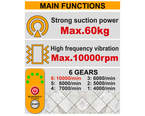 Аккумуляторная виброприсоска для укладки плитки 20В без АКБ и ЗУ INGCO INDUSTRIAL CTVLI2001