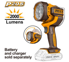 Фонарь аккумуляторный INGCO INDUSTRIAL 20 В 2000 Лм CWLI2088