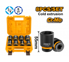 Набор ударных торцевых головок INGCO INDUSTRIAL 3/4" 8 шт. HKISSD34081
