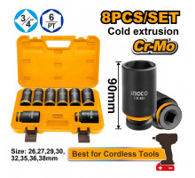 Набор торцевых ударных головок INGCO INDUSTRIAL 3/4" 26-38 мм 8 шт. HKISSD34082L