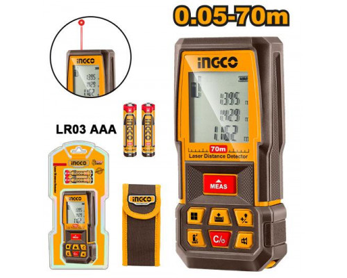 Дальномер лазерный INGCO 70 м, 635 нм HLDD0708