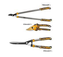 Набор садовых телескопических инструментов: сучкорез, кусторез, секатор INGCO INDUSTRIAL 3 шт. HLT93301