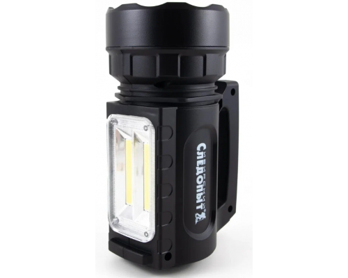 Фонарь ручной аккумуляторный СЛЕДОПЫТ с ручкой "АТОН" 1 LED + 2 COB, 2000мАч, 220B PF-PFL-L71