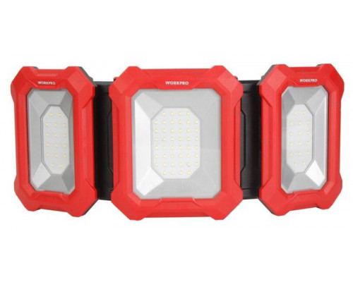 Прожектор светодиодный WORKPRO 1000-2500LM 3-х секционный, перезаряжаемый WP352005