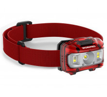 Фонарик налобный WORKPRO светодиодный 80-300LM, батарейки AAA WP353000
