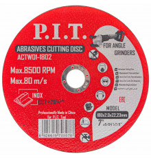 Диск отрезной по металлу P.I.T. 180x22,2x2,0 мм 10 шт ACTW01-1802