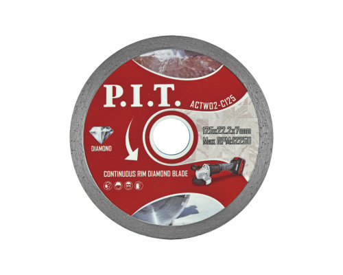 Диск алмазный отрезной сплошной P.I.T. 125x22,2x1,4 мм ACTW02-C125
