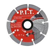 Диск алмазный отрезной сегментированный P.I.T. 125x22,2x1,4 мм ACTW03-G125A