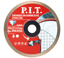 Диск алмазный отрезной сплошной P.I.T. 150x22,2x1,4 мм ACTW03-C150A