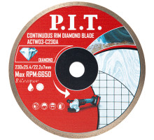 Диск алмазный отрезной сплошной P.I.T. 230x25,4/22,4x1,8 мм ACTW03-C230A