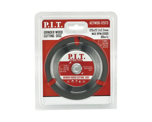 Диск пильный по дереву для УШМ P.I.T. 125x22,2x2,2 мм 3T ACTW06-125T3
