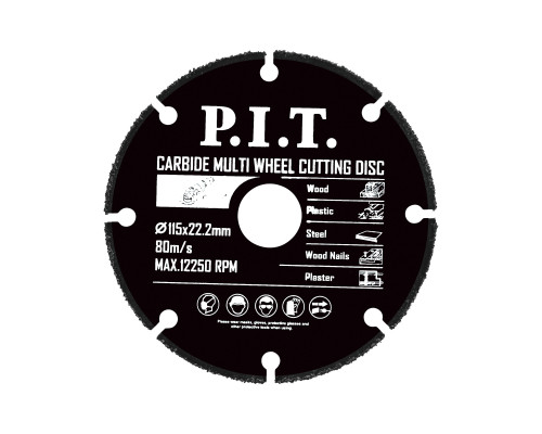 Диск отрезной по дереву для УШМ P.I.T. 115x22,2x1,2 мм 3T ACTW07-0115