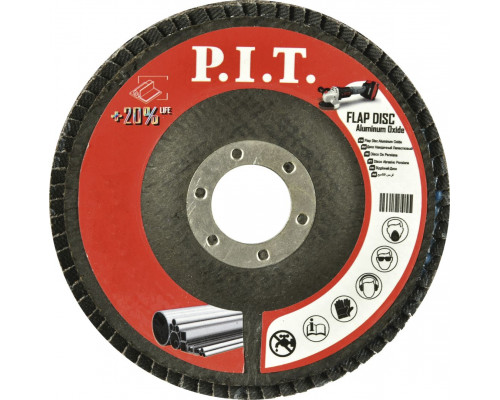 Круг лепестковый шлифовальный P.I.T. 125x22,2 мм, A80 APLS01-12580