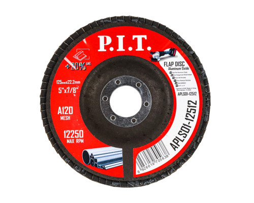 Круг лепестковый шлифовальный P.I.T. 125x22,2 мм, A120 APLS01-12512