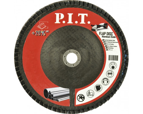 Круг лепестковый шлифовальный P.I.T. 180x22,2 мм, A60 APLS01-18060