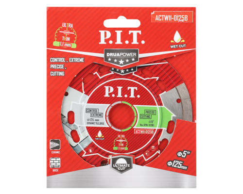 Диск алмазный отрезной ультратонкий P.I.T. ACTW11-0125B