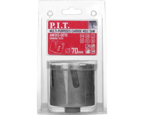 Коронка универсальная P.I.T. 70x60 мм, TCT зуб, сухое сверление AMED13-0070 Коронка универсальная P.I.T. 70x60 мм, TCT зуб, сухое сверление AMED13-0070