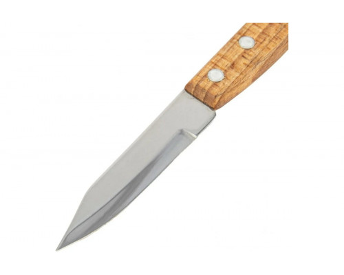 Нож для овощей и фруктов Hausman 170 мм, лезвие 75 мм, деревянная рукоятка 79155