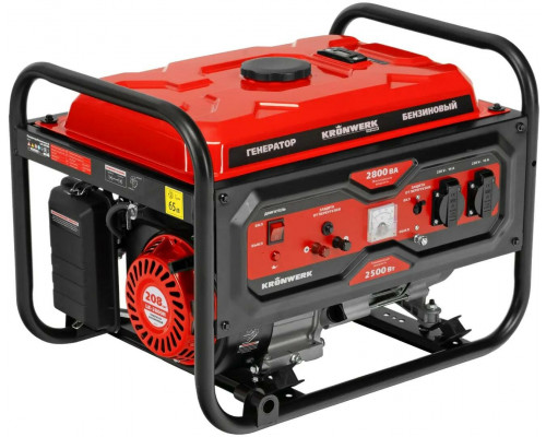 Генератор бензиновый 2,8 кВт, 230 В, ручной стартер Kronwerk LK-2800R 94521 Генератор бензиновый 2,8 кВт, 230 В, ручной стартер Kronwerk LK-2800R 94521