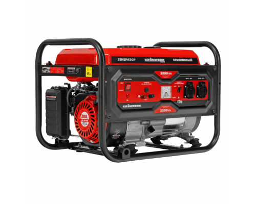 Генератор бензиновый 3,8 кВт, 230 В, ручной стартер Kronwerk LK-3800R 94522 Генератор бензиновый 3,8 кВт, 230 В, ручной стартер Kronwerk LK-3800R 94522
