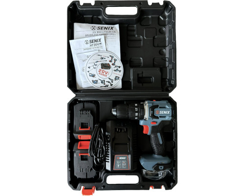 Аккумуляторная бесщеточная дрель-шуруповерт SENIX PDHX2-M2-EU KIT 2 акб, зу, кейс Аккумуляторная бесщеточная дрель-шуруповерт SENIX PDHX2-M2-EU KIT 2 акб, зу, кейс