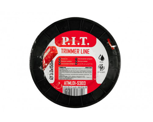 Леска для триммеров квадрат P.I.T. 3LB 3,0 мм, бухта 150 м ATML01-S303 Леска для триммеров квадрат P.I.T. 3LB 3,0 мм, бухта 150 м ATML01-S303