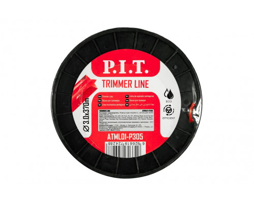 Леска для триммеров звезда P.I.T. 5LB 3,0 мм, бухта 370 м ATML01-P305 Леска для триммеров звезда P.I.T. 5LB 3,0 мм, бухта 370 м ATML01-P305