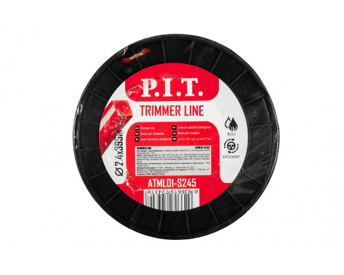 Леска для триммеров квадрат P.I.T. 5LB 2,4 мм, бухта 395 м ATML01-S245 Леска для триммеров квадрат P.I.T. 5LB 2,4 мм, бухта 395 м ATML01-S245