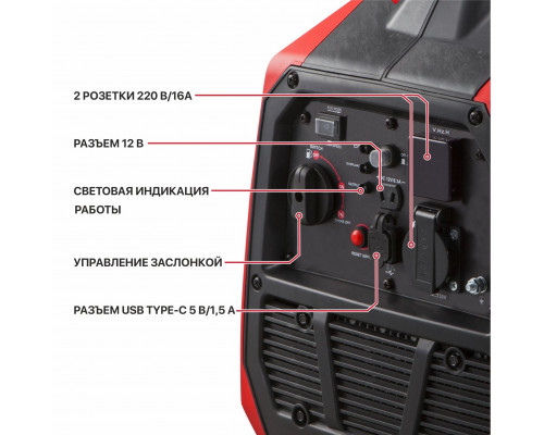 Генератор бензиновый инверторный P.I.T. PGE3300-G Генератор бензиновый инверторный P.I.T. PGE3300-G