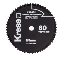 Диск KRESS 115х1,2х9,5 мм по металлу и алюминию KA8382
