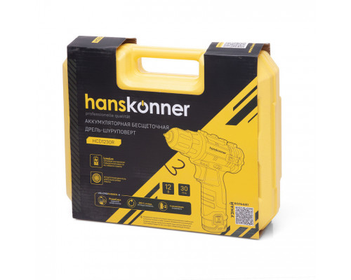 Аккумуляторный шуруповерт Hanskonner HCD1230R