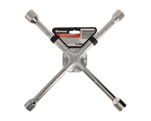 Баллонный крестовой ключ ЕРМАК 17-19-21-23 мм усиленный, сатин, SJ012P 766-002