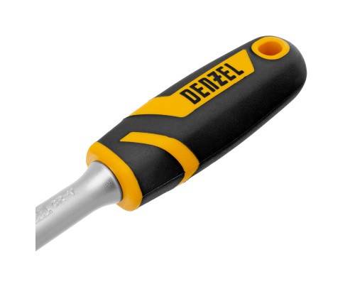 Ключ-трещотка 3/8", 90 зубьев, с быстрым сбросом, CrV Denzel 14032