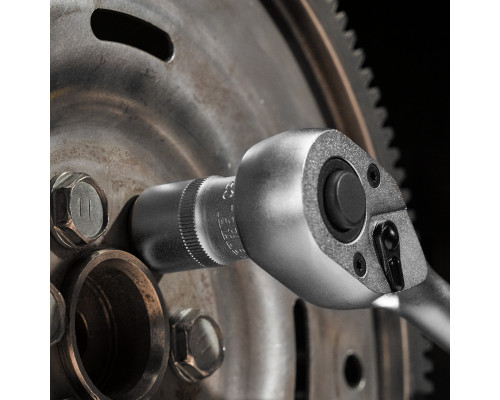 Ключ-трещотка 1/2", 90 зубьев, с быстрым сбросом, CrV Denzel 14033