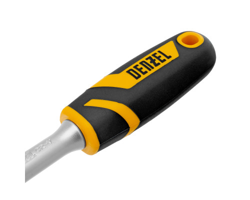Ключ-трещотка 1/2", 90 зубьев, с быстрым сбросом, CrV Denzel 14033