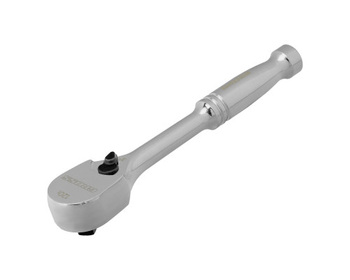 Ключ-трещотка 1/4", CrV, 120 зубьев, цельнометаллический, хром Gross 14050