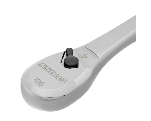 Ключ-трещотка 1/4", CrV, 90 зубьев, усиленный, хром Gross 14053