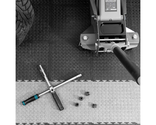 Ключ-крест баллонный, складной с изменяющимся рычагом, 17 мм, 19 мм, 21 мм, 23 мм Gross 14270