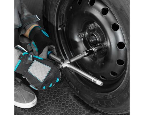 Ключ-крест баллонный, складной с изменяющимся рычагом, 17 мм, 19 мм, 21 мм, 23 мм Gross 14270