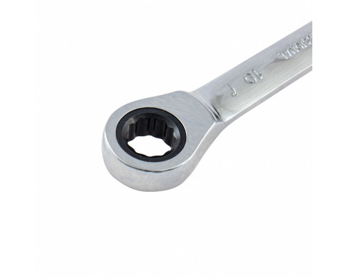 Ключ накидной трещоточный 8 х 10 мм, CrV, зеркальный хром Matrix 14497