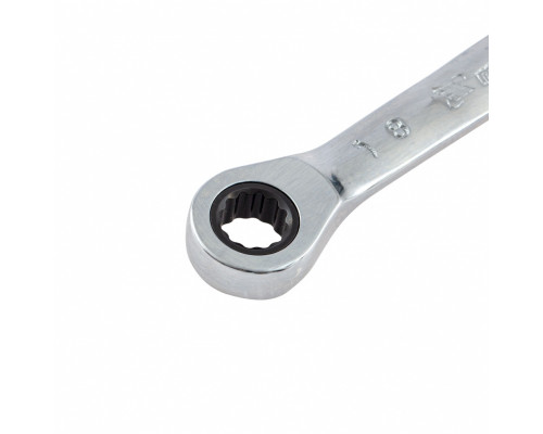 Ключ накидной трещоточный 8 х 10 мм, CrV, зеркальный хром Matrix 14497