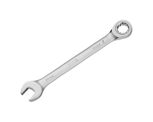 Набор ключей комбинированных трещоточных 6-17 мм, 6 шт., CrV, матовый хром Denzel 14720